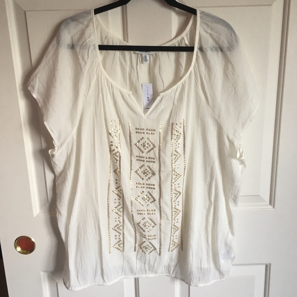 NWT Old Navy Gold Sequin Blouse